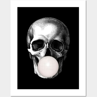 skull head on gummy balloon Posters and Art